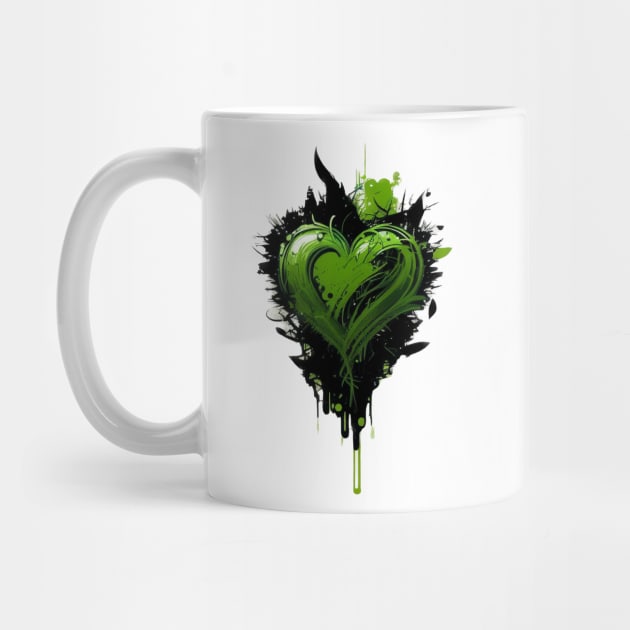 Green Hearts for a Greener World: Abstract Organic Graffiti Design on Eco-Friendly Product by Greenbubble